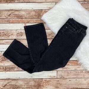 Calvin Klein Women's Bootcut Jeans Size 10 Black Stretch Mid Rise Zipper Fly